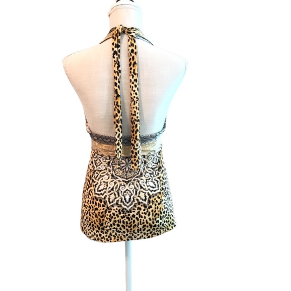 Leopard Print Halter Top - Picture 3 of 4